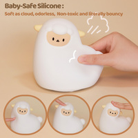 Nouvelle Lampe de Chevet en Silicone USB en Forme de Mouton, Lumière d'Ambiance pour Chambre d'Enfant, Cadeau Unique et Innovant 2025