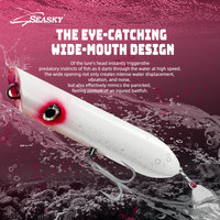 SEASKY Leurre de pêche popper 70g pour eau salée, thon, saumon, 6 pouces, en bois, leurre dur nageur