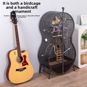 Cage à oiseaux transparente d'art de fer haut de gamme Villa d'oiseau de <span class=keywords><strong>piano</strong></span> à queue transparente de qualité supérieure pour les cages pour animaux de compagnie de commerce extérieur de qualité supérieure - Product Image 3
