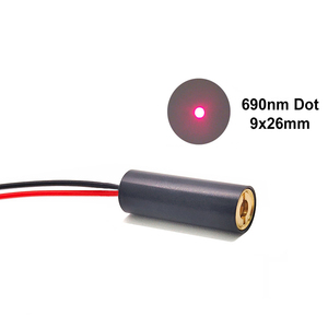 Module de diode laser à point rouge 690nm 5mw nouvel état avec lentille en verre industriel 9X26mm mise au point interne Module laser rouge 5mW - Product Image 1