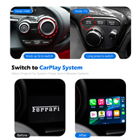 Kit CarPlay Android Auto sans fil LVDS Plug and Play pour Ferrari F488 & F12 (2015-2019) avec écran d'instrument de 5 pouces