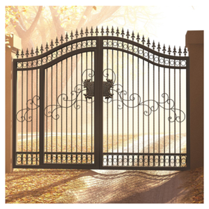 Diseño rústico hecho a mano con giros forjados lo suficientemente resistente para caminos de patio trasero puerta de hierro forjado - Product Image 2