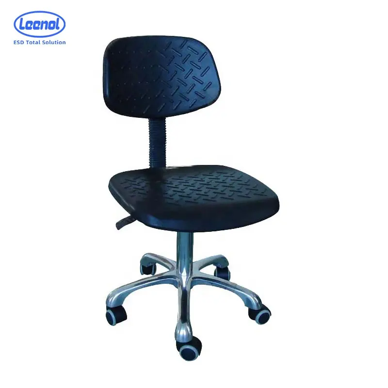 Leenol Laboratory PU Foam Round Stool Chair ESD Anti Static Lifting Stool for Lab