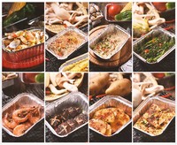 1000 + tailles plateau en aluminium alimentaire avec couvercle couvercle jetable en aluminium récipient alimentaire couvercle en aluminium avec casserole pour le stockage des aliments 440ml