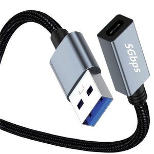 <span class=keywords><strong>Cable</strong></span> USB 3.0 de Cobre con Transferencia de Datos de 5 Gbps a Ambos Lados, Adaptador USB Macho a Tipo C Hembra con Chip - Product Image 2