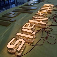 Lettres en acier inoxydable perforées, éclairées sur le côté, personnalisées, imperméables, pour l'extérieur, décoration publicitaire, enseignes de logo d'entreprise