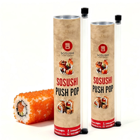 Boîte cylindrique en carton pour cadeaux, article viral TK, tube à sushi de qualité alimentaire, laminé, impression personnalisée, restaurant Omakase, vente en gros, OEM