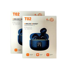 Chúng tôi kho T02 BT v5.3 EDR không dây Earbuds Tai nghe LED hiển thị không thấm nước trong tai giảm tiếng ồn điện thoại eletronic tai nghe - Product Image 6