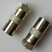 Conector RF coaxial de rosca con carcasa de latón, resistente a la humedad IP67, con contacto de cobre macho tipo F RG6
