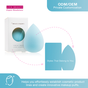 Éponge de maquillage de haute qualité, noire, durable, en forme de goutte d'eau, naturelle, personnalisée, sans latex - Product Image 6