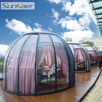Carpa de cúpula de burbujas giratoria inflable de alta carga de nieve de aluminio superior a buen precio, casa de tienda de cúpula de burbujas de policarbonato