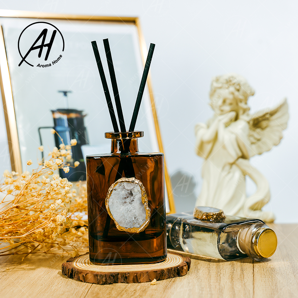 Luxury Home Fragrance Air Freshener Private Label Glass Bottle Reed Diffuser Sets 4