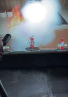 Jeu interactif d'extinction d'incendie 3D VR avec laser, projection murale interactive multi-écrans longue portée pour la formation