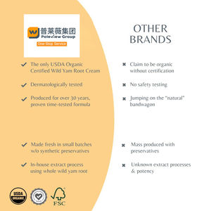 Crema de ñame salvaje de equilibrio orgánico certificada por USDA, alivio de la menopausia PMS, Etiqueta Privada, cuidado de la piel con ingrediente principal de Camelia - Product Image 6
