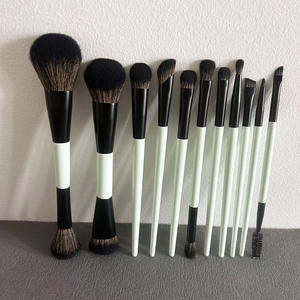 Ensemble de <span class=keywords><strong>11</strong></span> pinceaux de maquillage de luxe double face, bleu personnalisé, outil de maquillage haut de gamme à double tête, nouvelle arrivée - Product Image 2