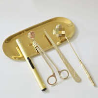 Vente en gros d'accessoires de mèche de bougie en acier inoxydable gravés sur mesure de luxe, outils spéciaux de luxe pour bougies d'aromathérapie