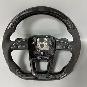 En Stock para <span class=keywords><strong>Audi</strong></span> A1 A3 S3 RS3 A4 S4 <span class=keywords><strong>RS4</strong></span> A5 A6 A7 A8 S5 RS5 R8 Q3 Alcantara fibra de carbono volante de coche <span class=keywords><strong>Interior</strong></span> automotriz - Product Image 6