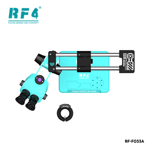 RF4 RF-FO33A 三眼実体顕微鏡 7-50倍連続ズーム ダブルブームスタンド顕微鏡 携帯電話PCBはんだ付け修理用 - Product Image 6