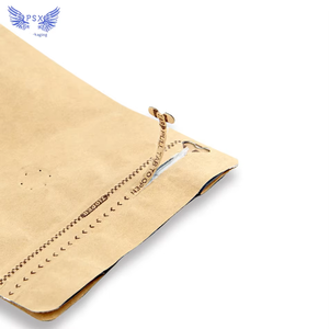 Sacos de Embalagem de Café em Papel Kraft em Branco para Atacado, com Fundo Plano e Válvula de Evacuação de Ar - Product Image 3