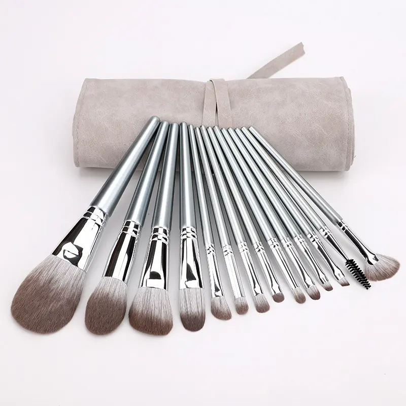 green professional natural bling leather holder 20 pcs hourglass with bag container wholesale best custom logo makeup brush set