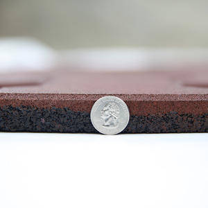 インターロッキングホースバーンドッグボーンペーバーレッドガーデン安全ラバーレンガモールドウォークウェイのラバーマットタイル - Product Image 4