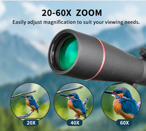 베스트셀러 50mm 대형 렌즈 20-60배율 멀티코팅 루프 프리즘 고화질 쌍안경 (야외 활동용) - Product Image 6