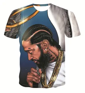 Maglietta di marca personalizzata maglietta di alta qualità con stampa 3D T Shirt personalizzata Oversize con tracolla O colletto Dgt stampa T-Shirt 3d da uomo - Product Image 1