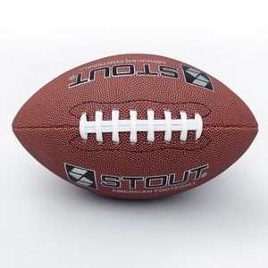 Großhandel Custom Logo Leder Pu Fußball Profi braun Rugby Größe 9 American Football