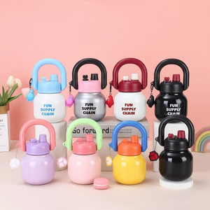 Garrafa de Água Personalizada de 20oz em Aço Inoxidável 316 Isolada a Vácuo com Infusor, Alça e Canudo para Crianças na Escola - Product Image 5