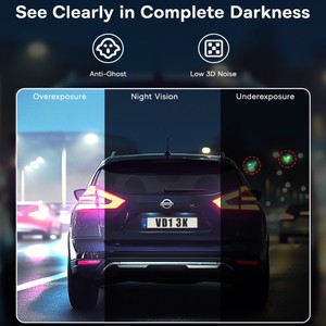 बेस प्राइमट्रिप vd1 डैश कैम 3k + 1080p ड्राइविंग रिकॉर्डर पार्किंग निगरानी - Product Image 4