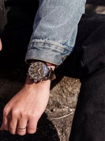 Montres de luxe en cuir pour hommes, montres-bracelets à quartz pour hommes, montres en alliage de verre, vente en gros