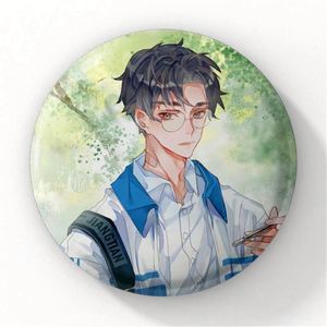 Badge personnalisé en étain avec paillettes holographiques, bouton en métal - Product Image 4