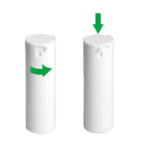 15ml 30ml 50ml PP Bouteille en plastique sans air Capuchon à rabat Soins personnels Emballage pour cheveux Soins de la peau Logo personnalisable
