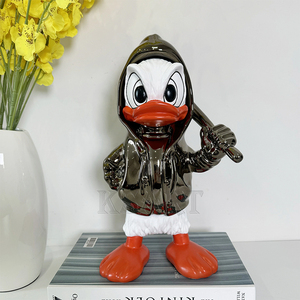 Grandi parchi personalizzati di sculture di anatra statua di Donald anatra in resina decorazioni animali per artigianato domestico anatra da Baseball - Product Image 4