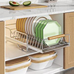 Support de rangement de la vaisselle <span class=keywords><strong>sous</strong></span> l'évier en acier inoxydable à 2 niveaux pour la cuisine Support pour <span class=keywords><strong>bac</strong></span> à eau Bols Étagère de séchage Support pour l'organisation de la vidange - Product Image 2