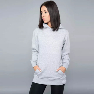 Sweat à capuche mode conçu sur mesure pour femmes avec technique lavée par cordon de serrage en gros disponible - Product Image 5