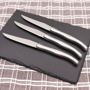 Ensemble de 6 couteaux à steak en acier inoxydable <span class=keywords><strong>Laguiole</strong></span> cuillère à café Fourchettes à dîner Couteaux de cuisine <span class=keywords><strong>Couteau</strong></span> de table dentelé 4.5 pouces - Product Image 3