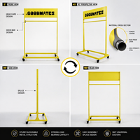 Présentoir à vêtements métallique robuste sur mesure en gros, support de suspension mobile pour vêtements avec en-tête personnalisable pour magasin de prêt-à-porter