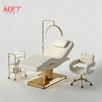 Lit de massage électrique moderne de luxe à 3 moteurs, réglable, pour soins de beauté, spa médical, esthétique et soins du visage