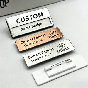 Business Magnet <b>Pin</b> Metal Tag Customized Name <b>Badges</b> Premium Metal Craft Handmade Gift for Staff Business Office Daily Wear - Product Image 5