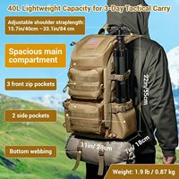 Sac à dos tactique pour homme, léger, grande capacité, pour randonnée, camping, voyage, avec logo personnalisé