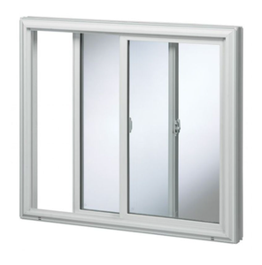 Fenêtre coulissante horizontale série <span class=keywords><strong>80</strong></span> en PVC vinyle avec moustiquaire en acier inoxydable, double vitrage trempé, revêtement Low-E, blanc, garantie 2 ans - Product Image 3