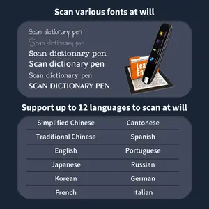 متعدد اللغات AI صوت فوري ذكي إلكتروني جيب مترجم لغة قلم مترجم صوت ذكي عبر الإنترنت