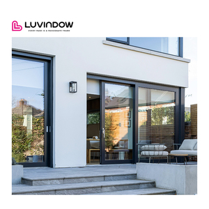 Cửa Trượt Kính Đôi Nhôm Xây Dựng Mới Chống Nước Chống Gió Thiết Kế Tường Bên Ngoài Cửa Kính Trượt - Product Image 3