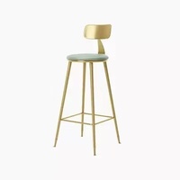 Ensemble moderne de table et chaises de bar à plateau en marbre - Mobilier en métal durable pour bar à domicile, hôtel et café-lounge