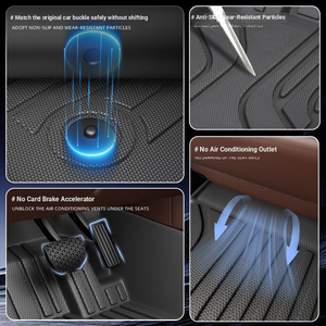 Juego Completo de 3 Tapetes de Piso Antideslizantes y Duraderos de TPE para Todo Clima, Estilo Ejecutivo, para F-250 <span class=keywords><strong>Super</strong></span> <span class=keywords><strong>Duty</strong></span> - Product Image 5
