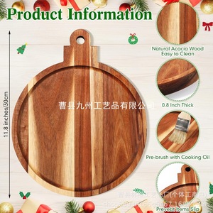 Bandeja de madera con forma de bombilla, de madera maciza, de 11.8 pulgadas, plato para servir café, té, postres y bocadillos. - Product Image 1