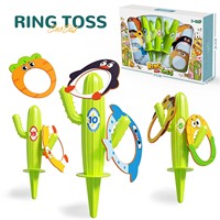Jeu de lancer d'anneaux en plastique avec cactus intégré, éducatif, pour intérieur, avec système de pointage, modèle 2026, le plus vendu