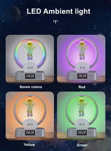 रचनात्मक समतल अंतरिक्ष यात्री मैग्लेव स्पीकर का नेतृत्व फ्लैश स्पीकर निर्यात गुणवत्ता डेस्कटॉप सजावट rgb ऑप्टिकल स्पीकर - Product Image 6