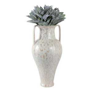 Grande Vaso Anfora in Ceramica con Manici, Classico Smalto Bianco per Soggiorno, Arredamento Casa, Camera da Letto, Esposizione in Cucina - Product Image 2